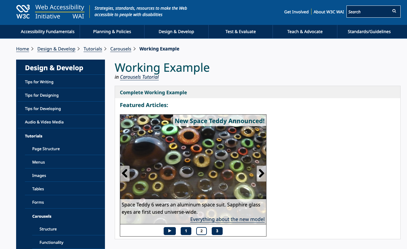 De website van het W3C